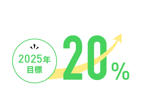 2030年目標 20%